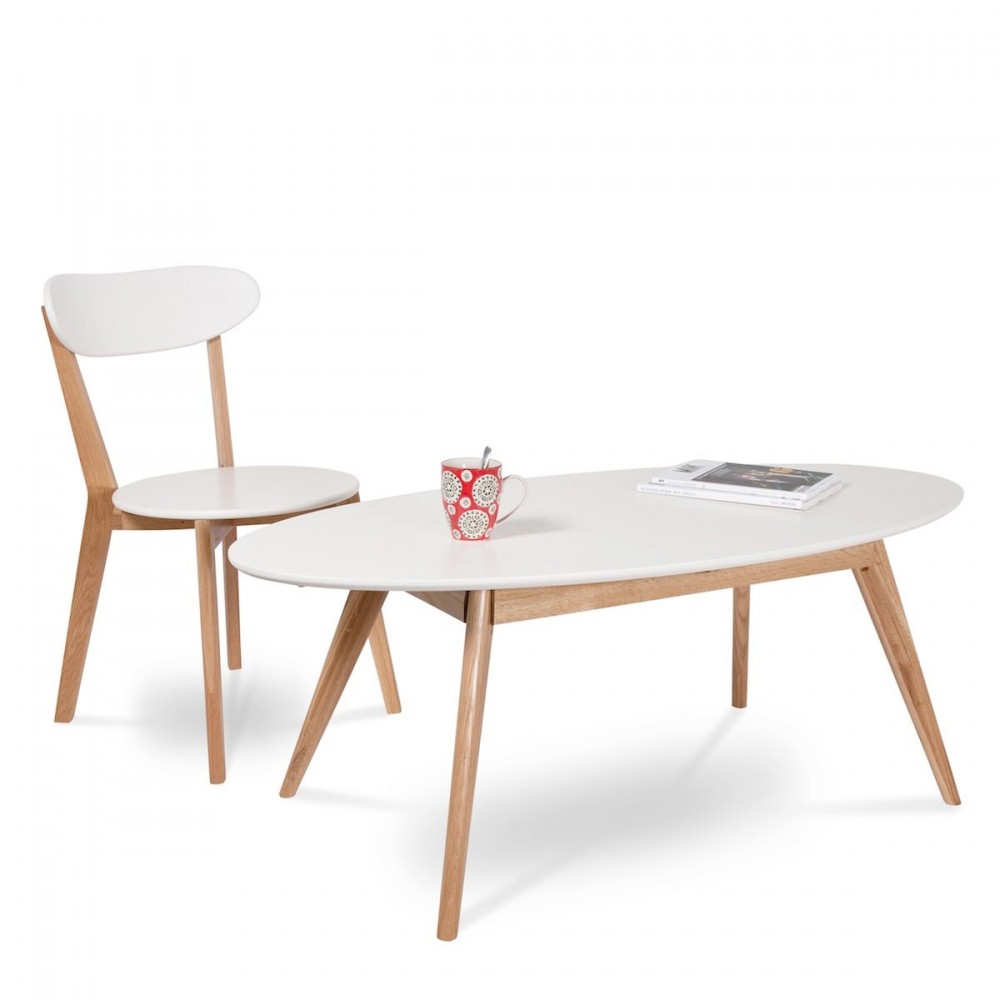Table basse en verre ronde Design Scandie Mooviin