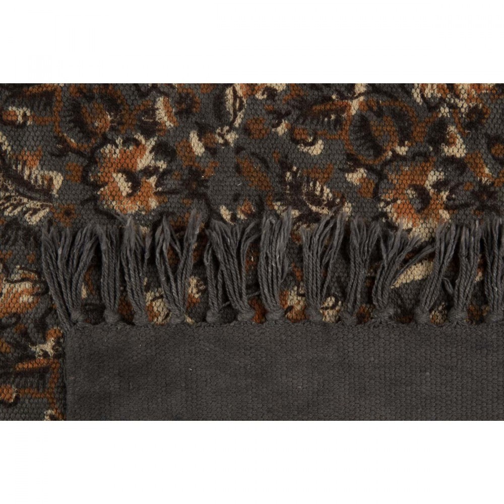 Tapis oriental indian block gris par drawer