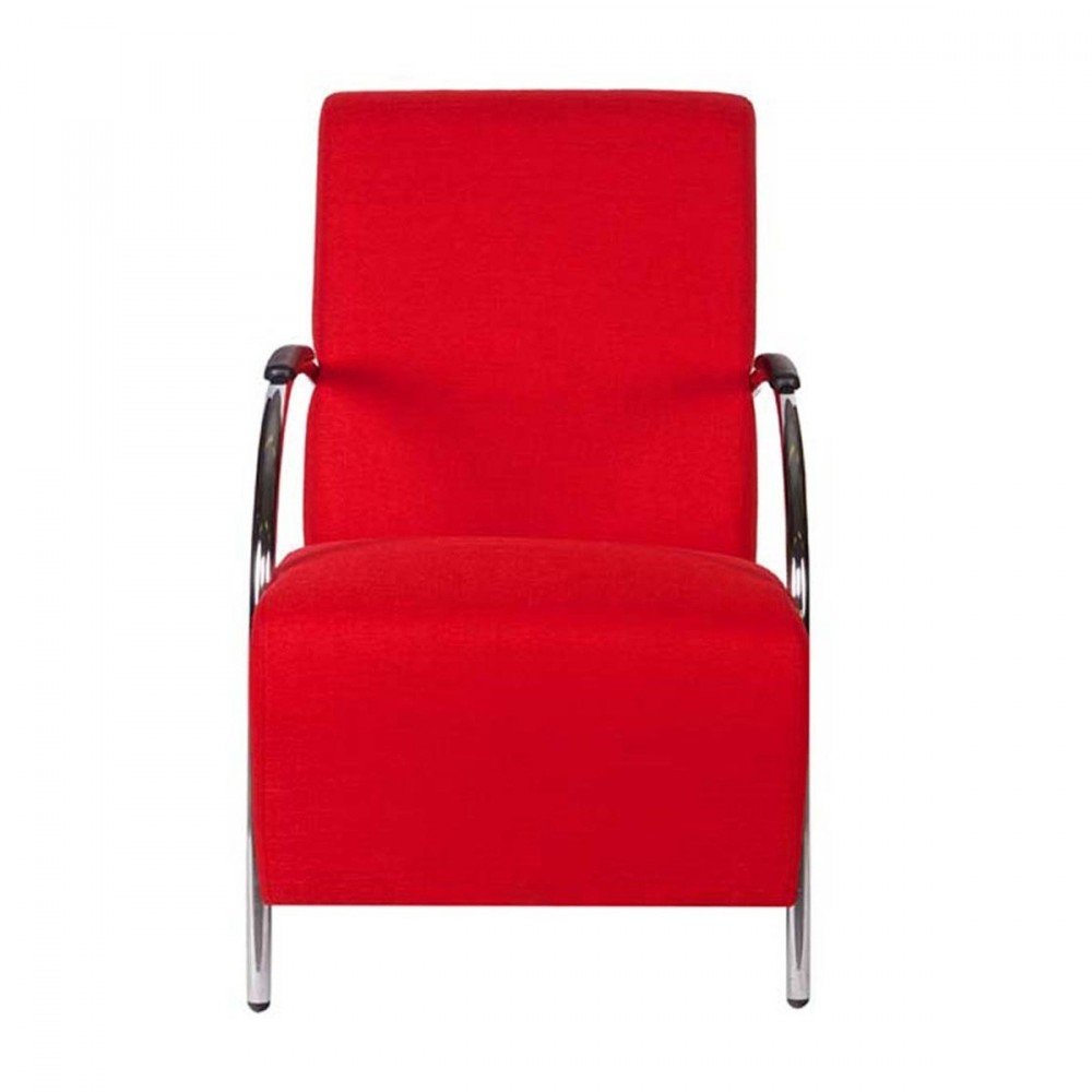 Fauteuil design chrome et tissu august par drawer