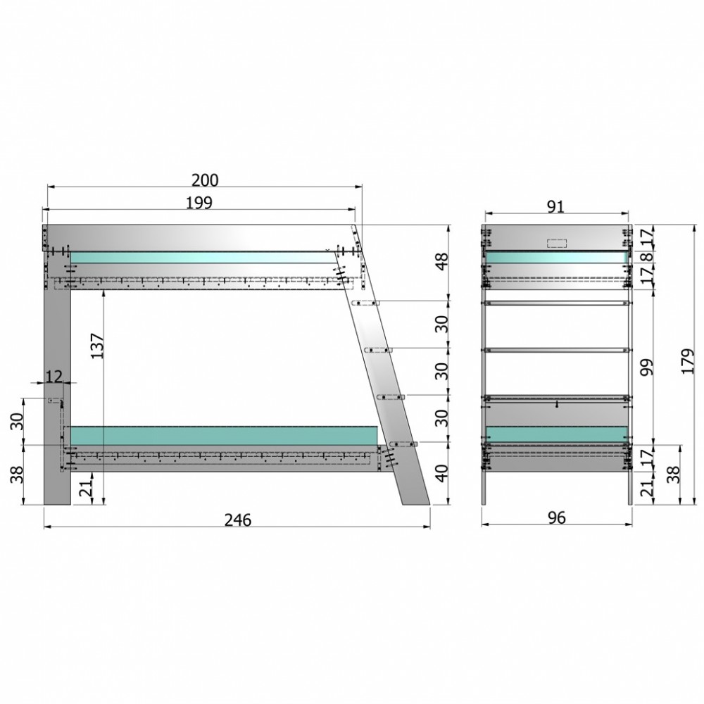 Lit Superpose En Bois Blanc : Lit superpos? 90×200 en bois Keasy Gris Blanc Drawer Lit Superpose En Bois Blanc : Lit superpos? 90×200 en bois Keasy Gris Blanc Drawer