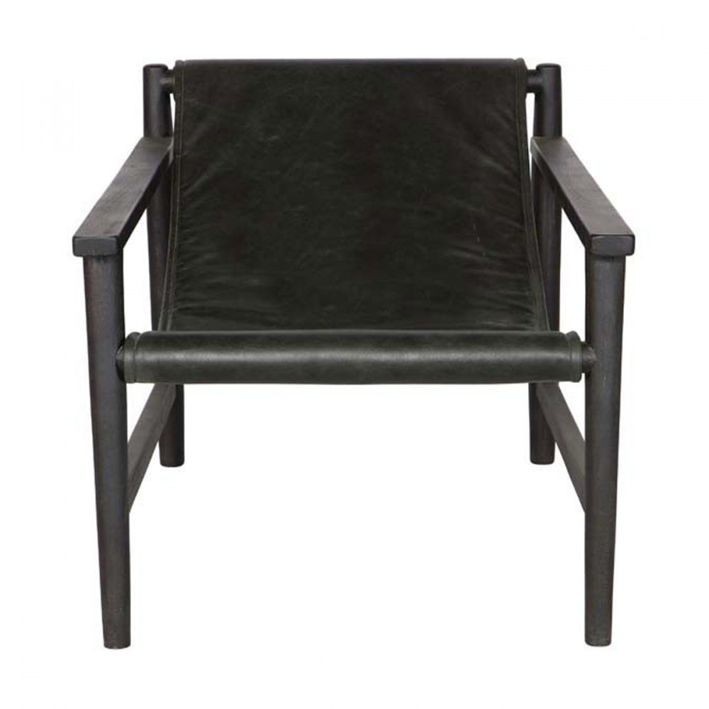 Fauteuil Bois Et Cuir : Fauteuil en bois et cuir Sling par Drawer.fr Fauteuil Bois Et Cuir : Fauteuil en bois et cuir Sling par Drawer.fr