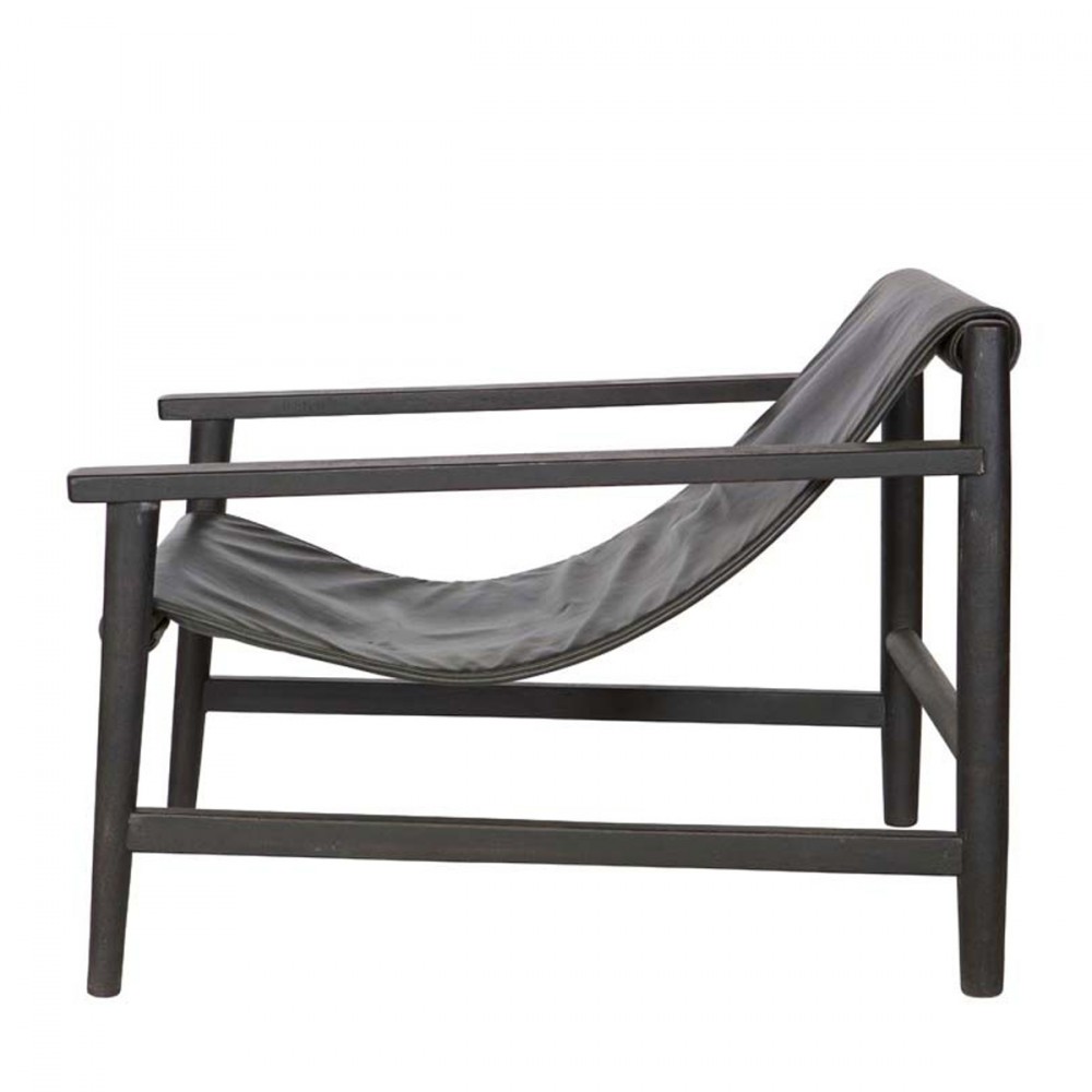 Fauteuil Bois Et Cuir : Fauteuil en bois et cuir Sling par Drawer.fr Fauteuil Bois Et Cuir : Fauteuil en bois et cuir Sling par Drawer.fr