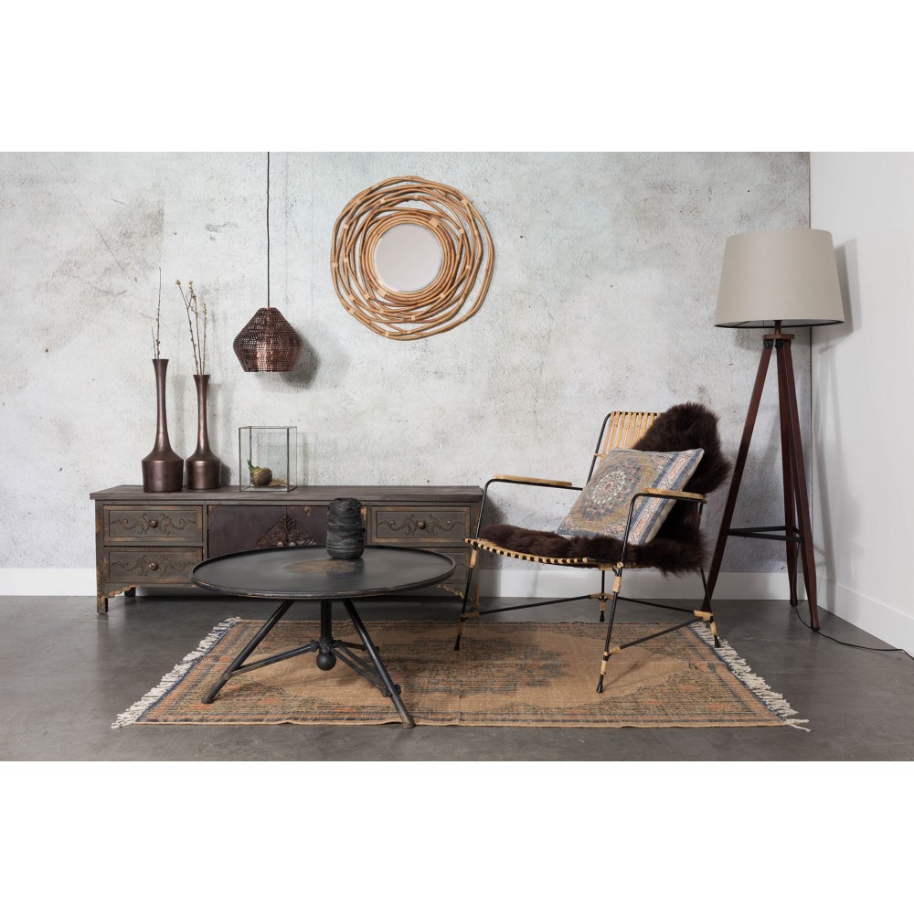 Meuble Tv Bois Retro : Buffet Meuble Tv Vintage Bois Foncé Gravé Fuz Dutchbone Meuble Tv Bois Retro : Buffet Meuble Tv Vintage Bois Foncé Gravé Fuz Dutchbone