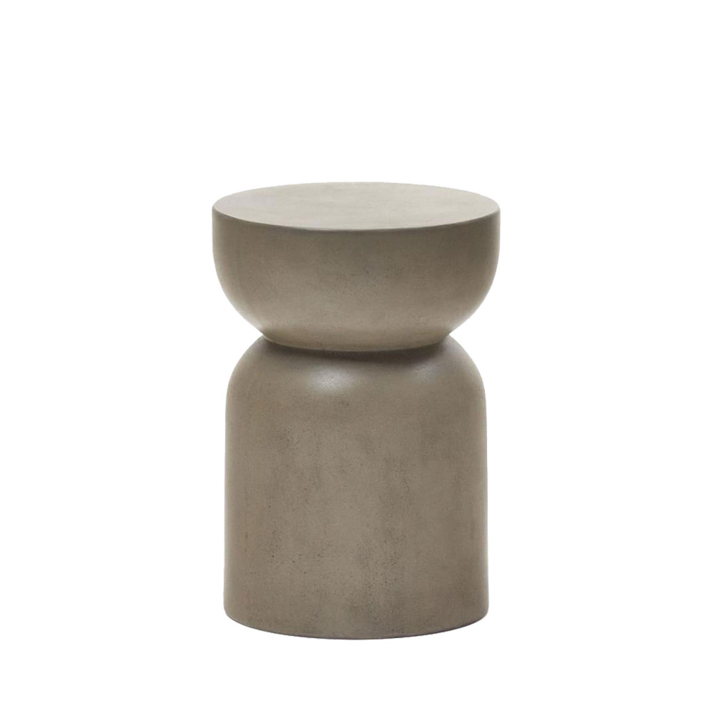 garbet - table d'appoint en ciment ø32cm - couleur - gris