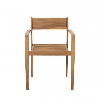 Milly - Lot de 2 chaises de jardin en bois d'acacia