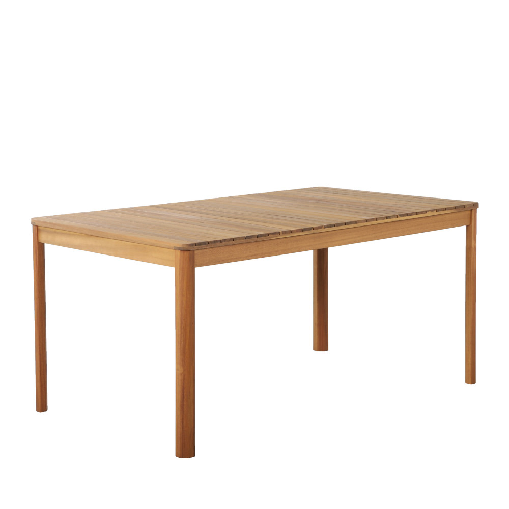 Clara - Table à manger de jardin en bois d'acacia 160x90cm - Couleur - Bois foncé