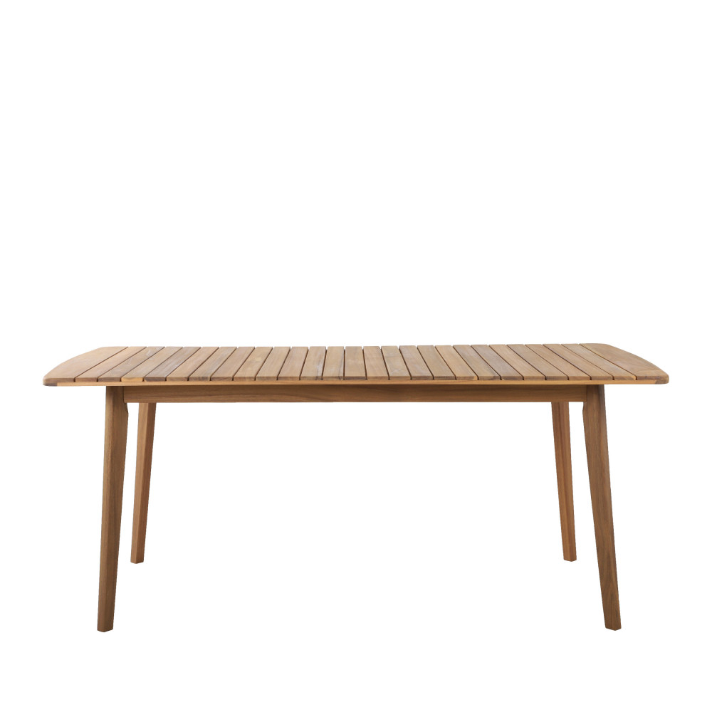 Léa - Table à manger de jardin en bois d'acacia 180x90cm - Couleur - Bois foncé