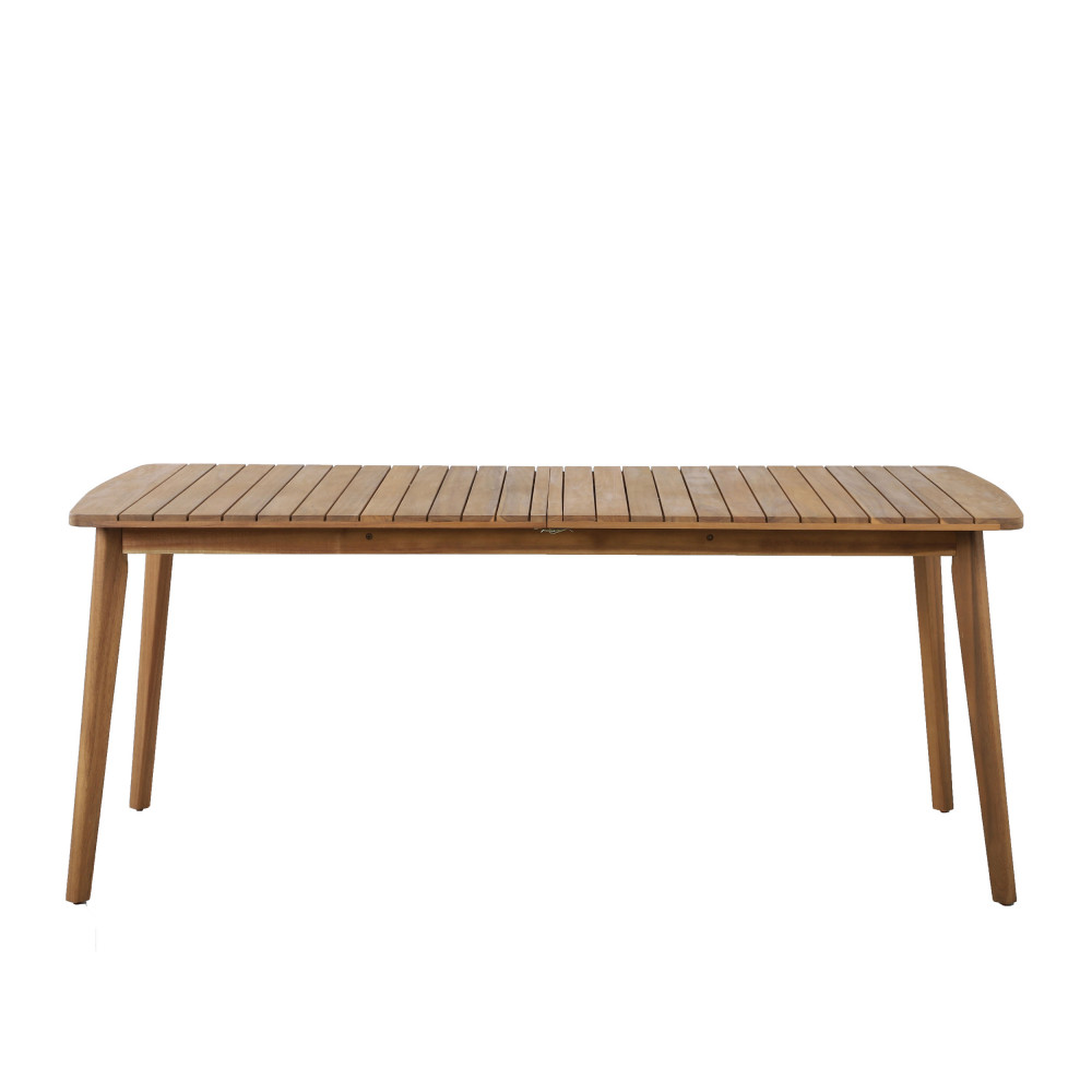 Sue - Table à manger extensible de jardin en bois d'acacia 180-230x90cm - Couleur - Bois foncé