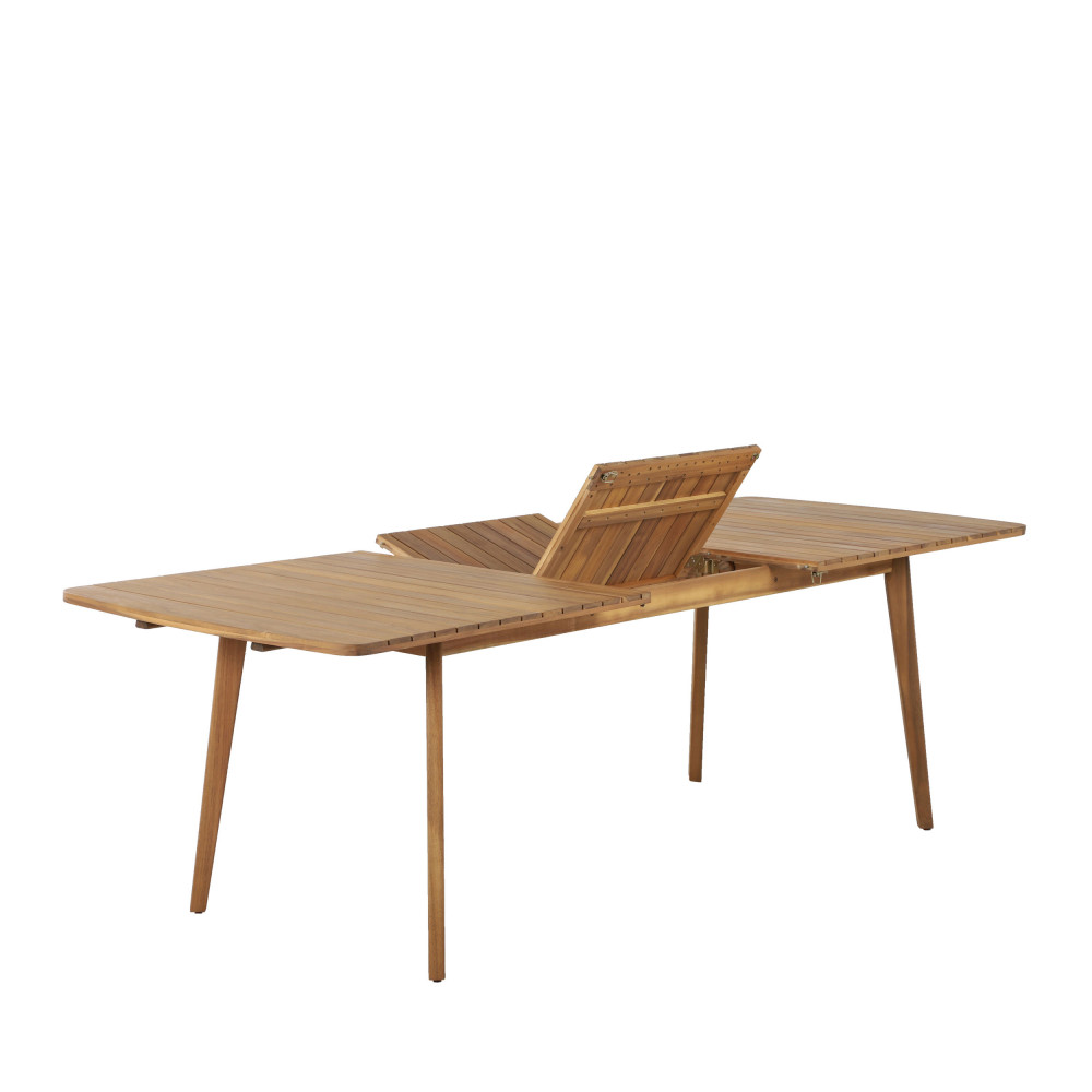 Table à manger extensible de jardin en bois d'acacia 180-230x90cm - SUE