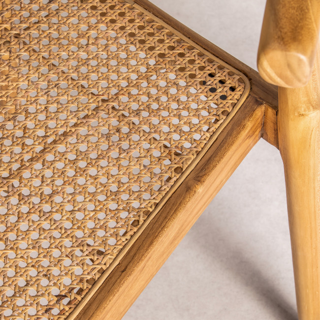 Bunga - Lot de 2 chaises en teck et cannage