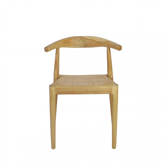 Bunga - Lot de 2 chaises en teck et cannage