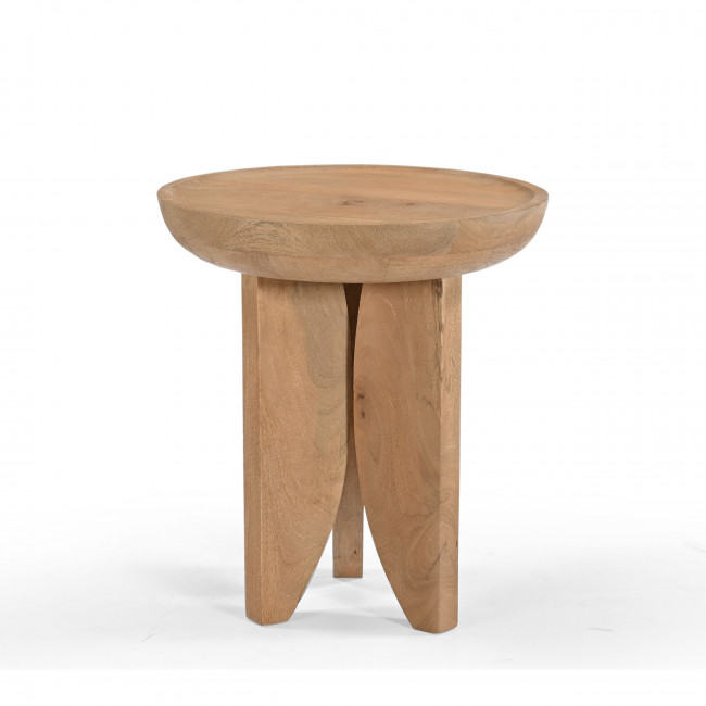 Jepara - Table d'appoint ronde en bois massif ø45cm