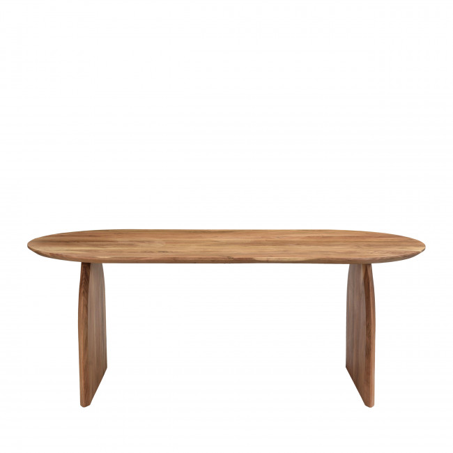 Malang - Table à manger en bois massif d'acacia 200x100cm
