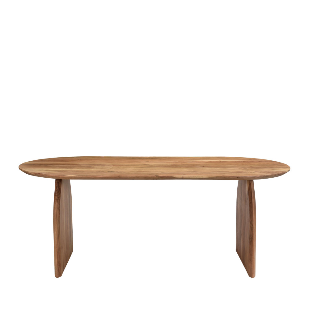 Malang - Table à manger en bois massif d'acacia 200x100cm - Couleur - Bois