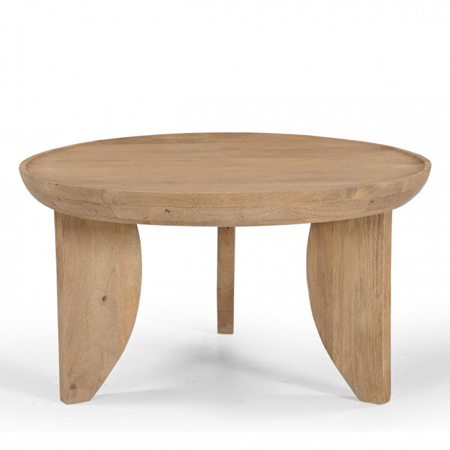 Jepara - Table basse ronde en bois massif ø84cm