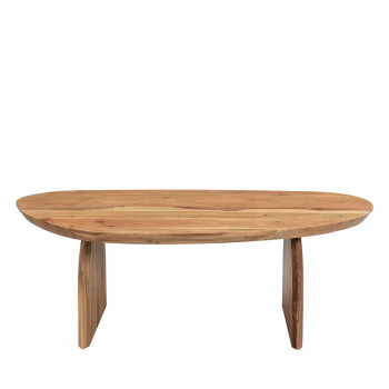 Malang - Table basse organique en bois massif d'acacia