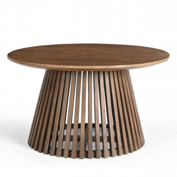Jambi - Table basse ronde en bois massif ø80cm
