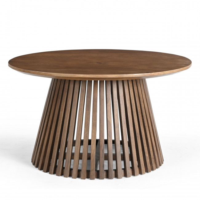 Jambi - Table basse ronde en bois massif ø80cm