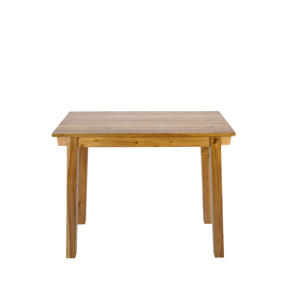 Hanotilo - Table de bar en acacia H100xL120cm - Couleur - Bois foncé