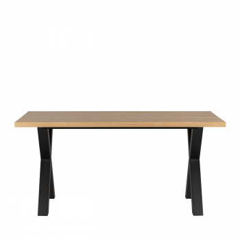 Osby - Table à manger en bois piètement en X 160x90cm