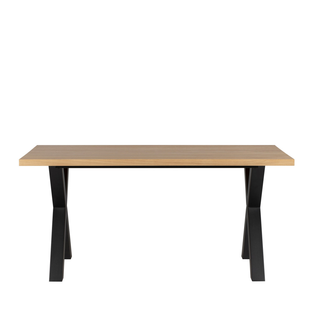 Osby - Table à manger en bois piètement en X 160x90cm - Couleur - Bois clair