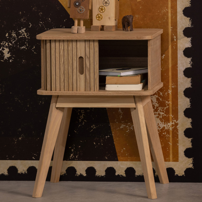 Marla - Table de chevet 1 porte en bois H55cm