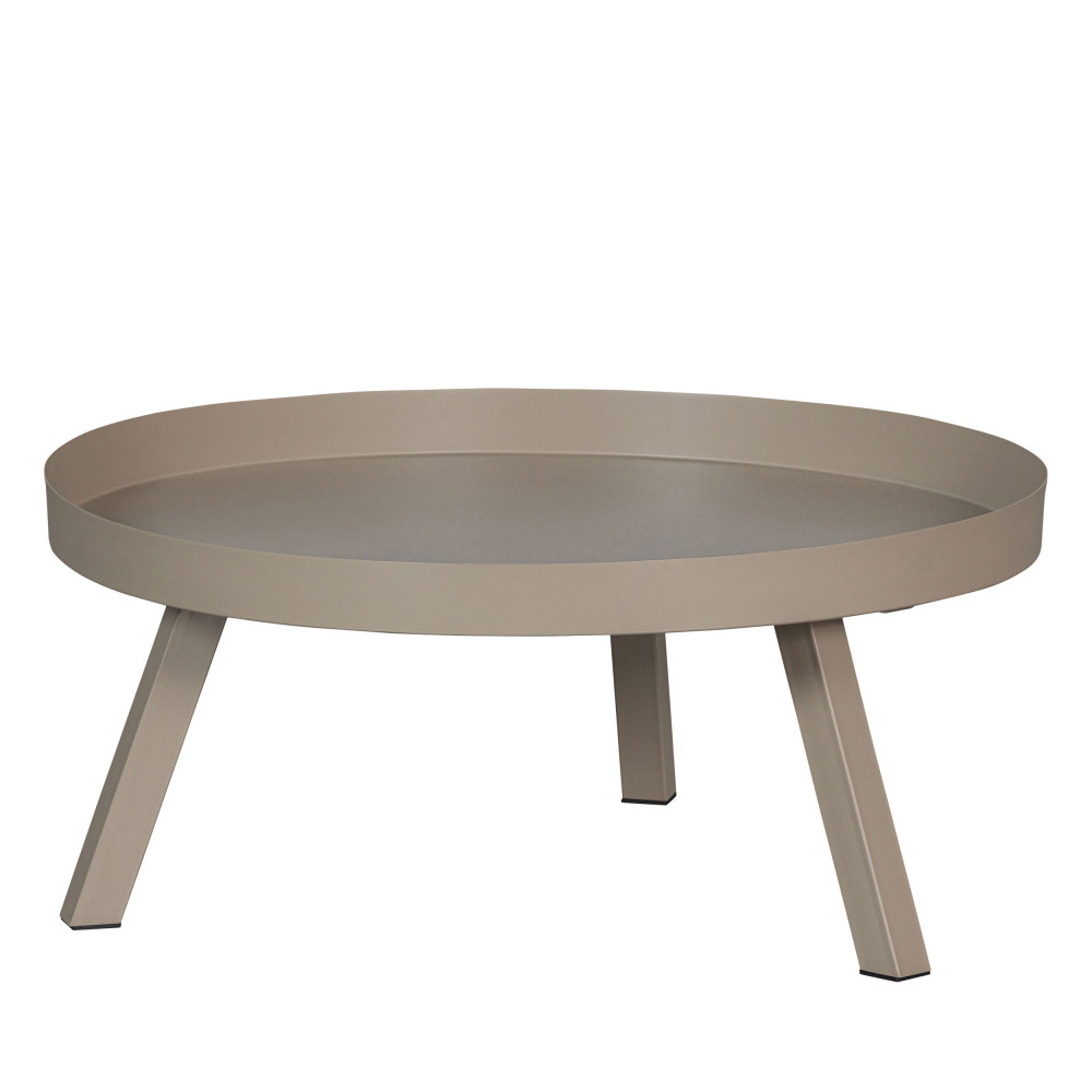 Sunny - Table basse en métal ø80cm - Couleur - Beige