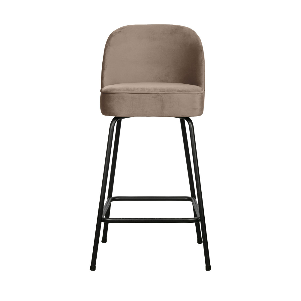 vogue - tabouret de bar en velours 65cm - couleur - beige