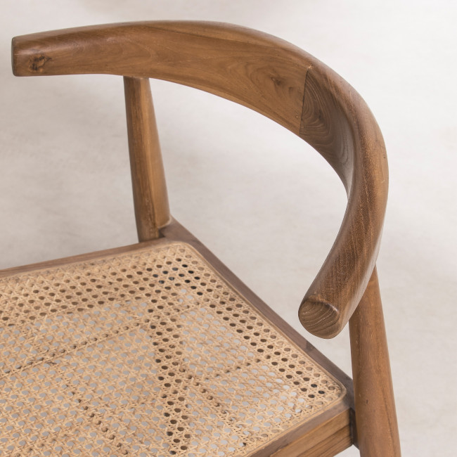 Bunga - Lot de 2 chaises en teck et cannage