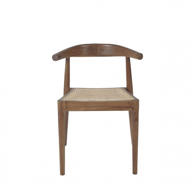 Bunga - Lot de 2 chaises en teck et cannage