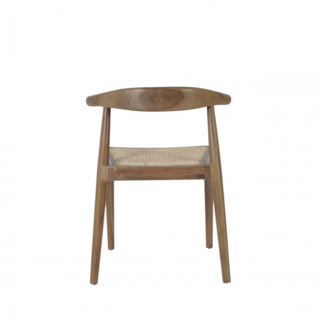 Bunga - Lot de 2 chaises en teck et cannage