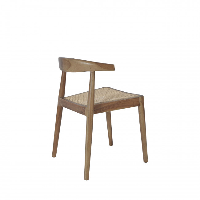 Bunga - Lot de 2 chaises en teck et cannage