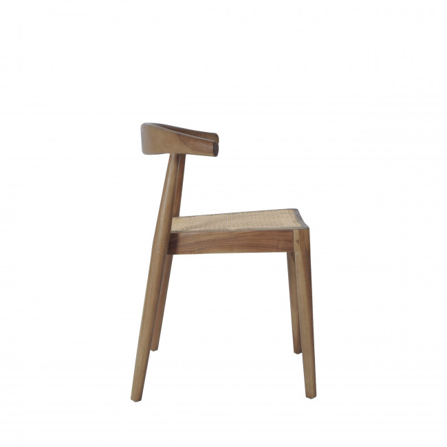 Bunga - Lot de 2 chaises en teck et cannage