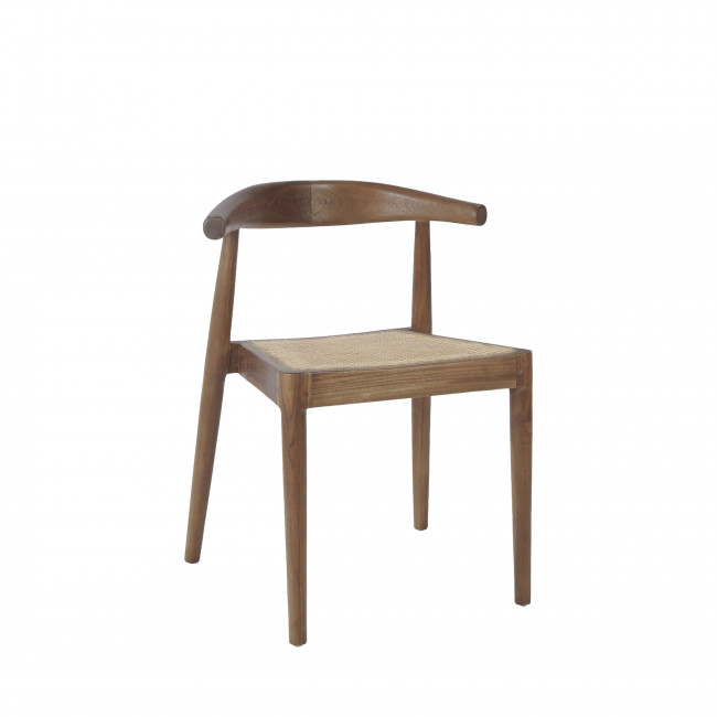 Bunga - Lot de 2 chaises en teck et cannage