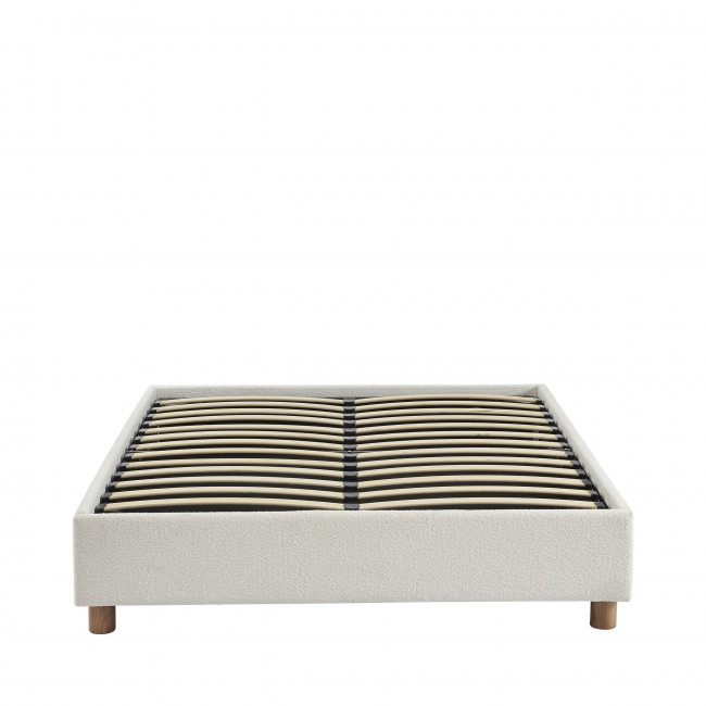 Millo - Lit coffre en tissu bouclette 140x190cm