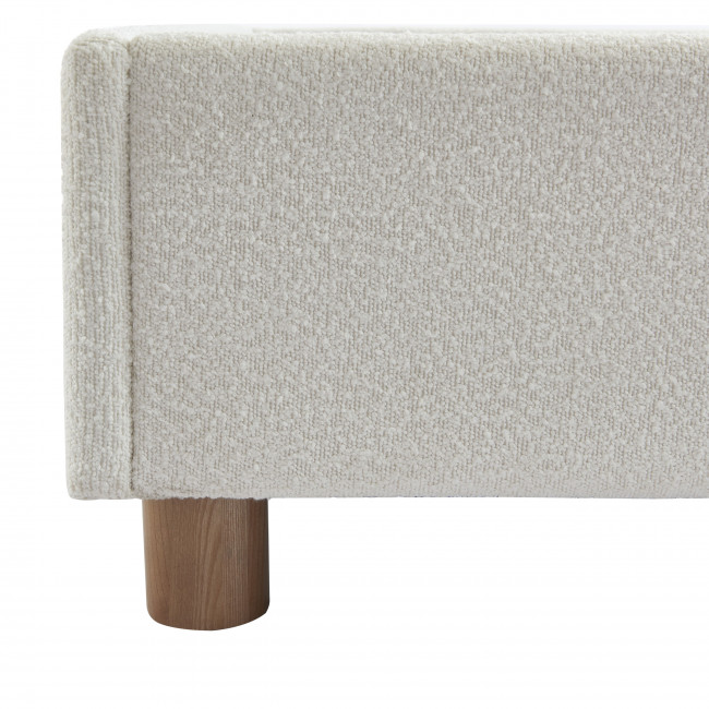 Millo - Lit coffre en tissu bouclette 140x190cm