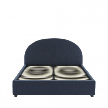 Merle - Lit coffre en tissu bouclette 160x200cm