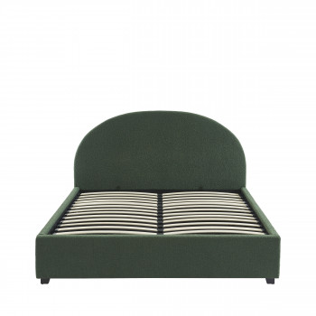 Merle - Lit coffre en tissu bouclette 160x200cm