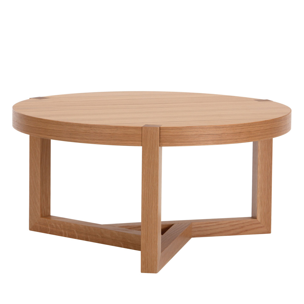 brentwood - table basse ronde en bois ø81cm - couleur - bois clair