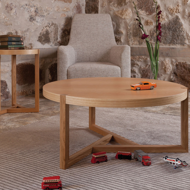 Brentwood - Table basse ronde en bois ø81cm