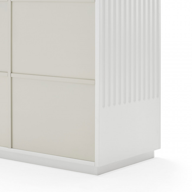 Doric - Buffet haut 2 portes en bois H120cm