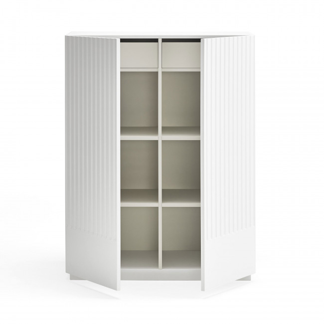 Doric - Buffet haut 2 portes en bois H120cm