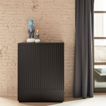 Doric - Buffet haut 2 portes en bois H120cm