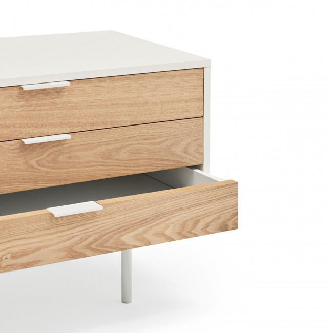 Sierra - Meuble tv 2 portes, 3 tiroirs en bois L180cm