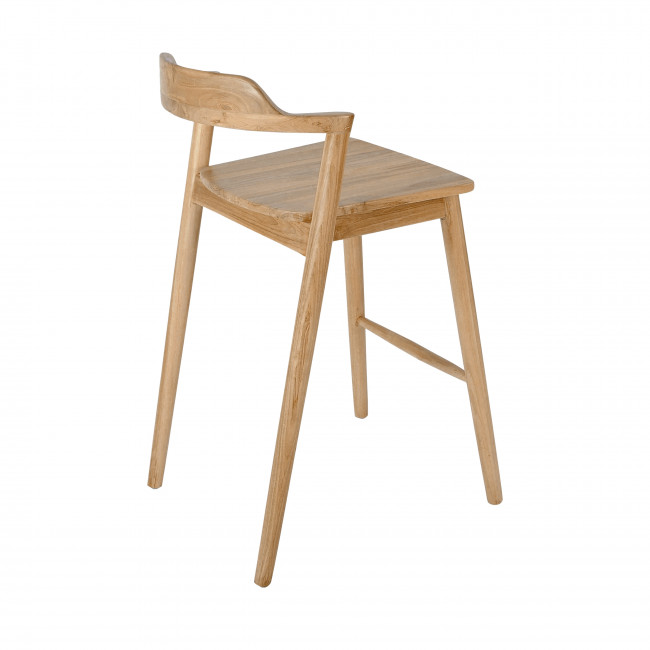 Joko - Lot de 2 chaises de bar en teck H65cm