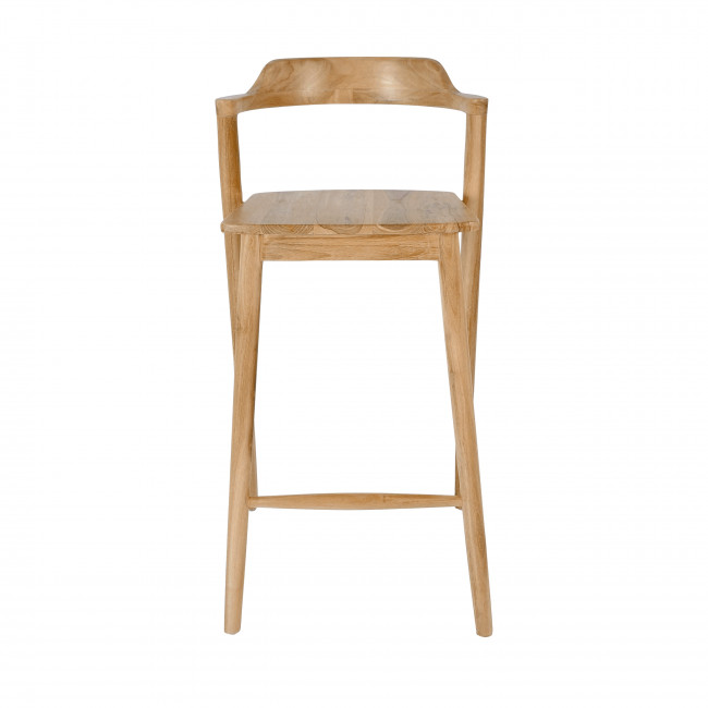 Joko - Lot de 2 chaises de bar en teck H75cm