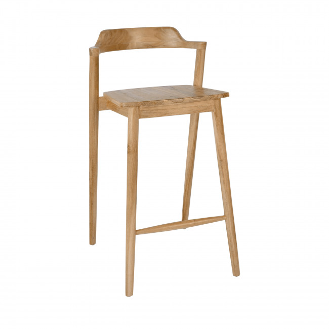 Joko - Lot de 2 chaises de bar en teck H75cm