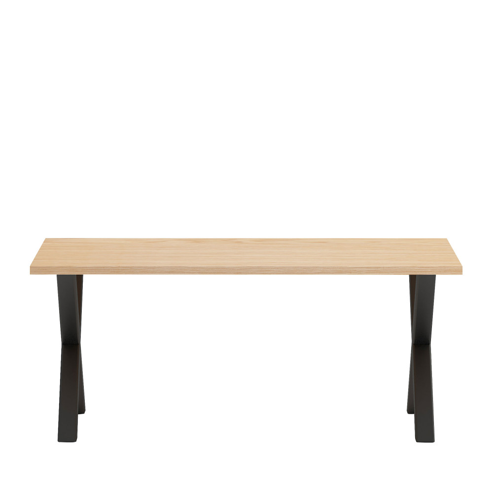 Osby - Table à manger en bois piètement en X 180x90cm - Couleur - Bois clair