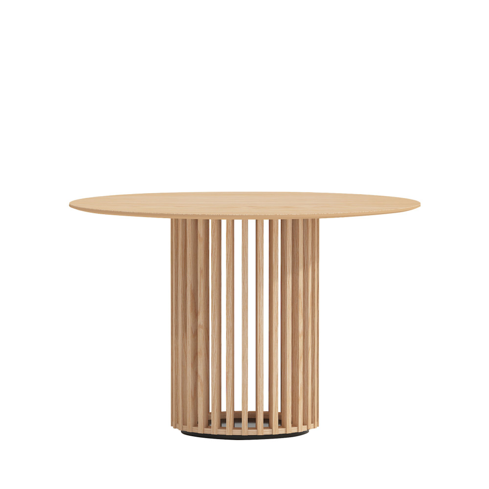 Sola - Table à manger ronde en bois ø120cm - Couleur - Bois clair