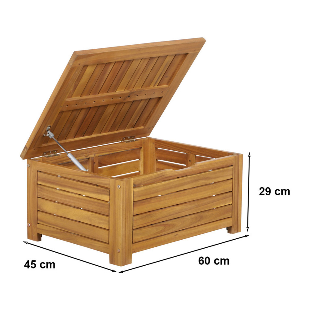 Coffre de rangement en bois d'acacia - PURI